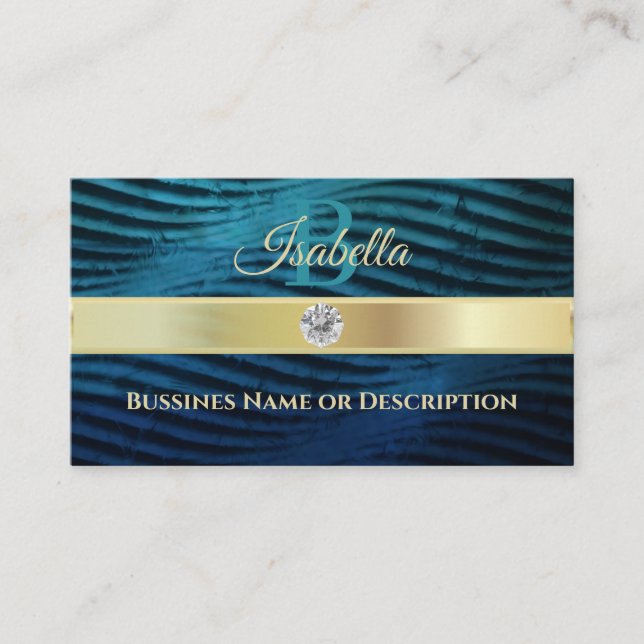 Personlig Classic Blue Vinkarare Visitkort (Framsida)