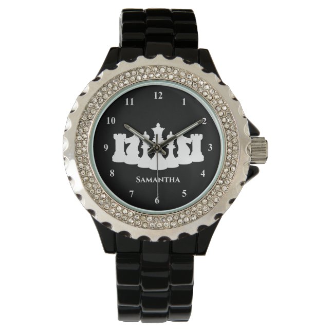 Personlig Classic Chess Delar Queen Armbandsur (Framsida)