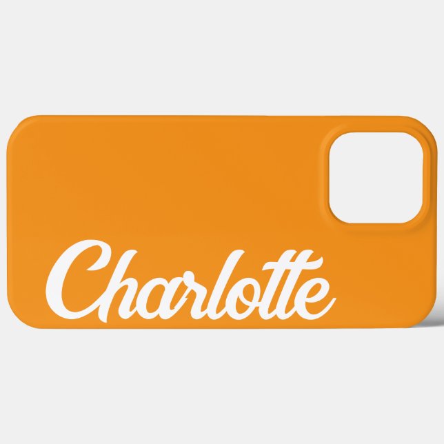 Personlig Classic Elegant Monogram-Orange (Baksida (horisontell))