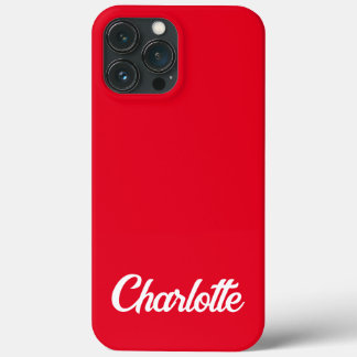 Personlig Classic Elegant Monogram Red iPhone.