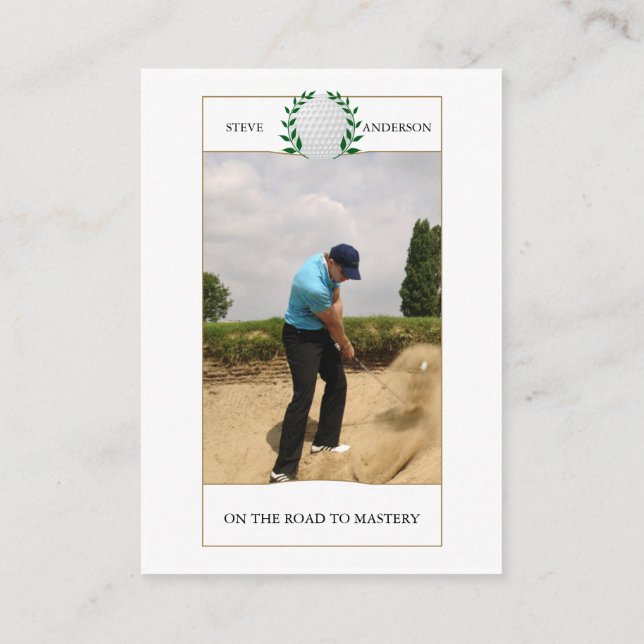 Personlig Classic Golf Klubb Namn Affärskort Visitkort (Baksida)