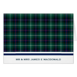 Personlig Classic Grönt Scottish Tartan OBS Kort