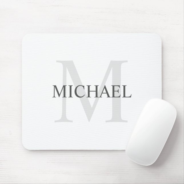 Personlig Classic Monogram och Namn Musmatta (Med mus)