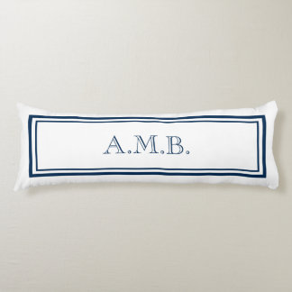 Personlig Classic Navy Blue Monogram Kroppskudde