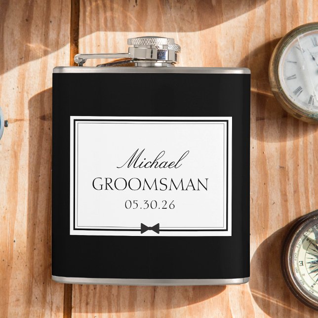 Personlig Classic Simple Bowtie Groomsman Fickplunta (Skapare uppladdad)