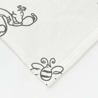 Personlig Classic Winnie Bear Baby Namn Blanket Fleecefilt