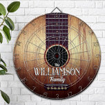 Personlig Classic Wooden Acoustic Guitar Darttavla<br><div class="desc">Klassisk akustisk gitarr-design för personligens ritbord</div>