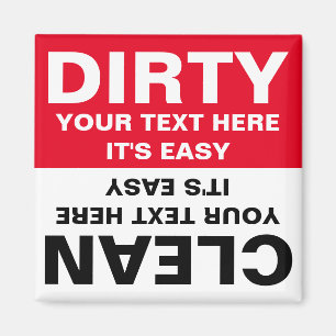 Personlig Clean Dirty Dishwasher magnet