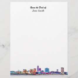 Personlig Cleveland Skyline Letterhead Brevhuvud