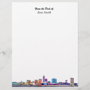 Personlig Cleveland Skyline Letterhead Brevhuvud