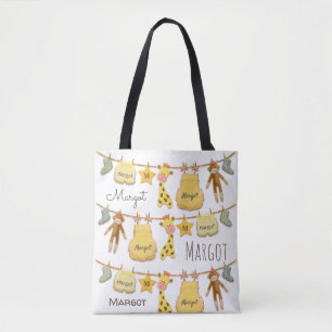 Personlig Clothesline Tote Tygkasse