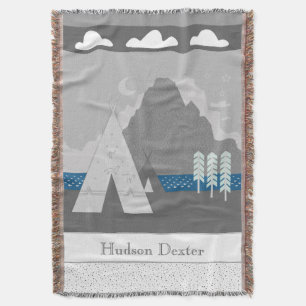 Personlig Cloud Mountain Teepee Blanket Mysfilt