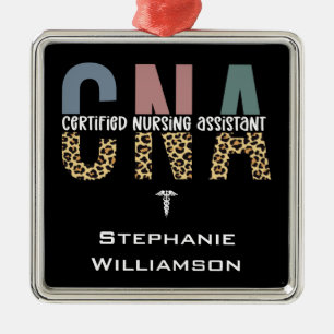Personlig CNA Auktoriserad Nursing Assistant Julgransprydnad Metall