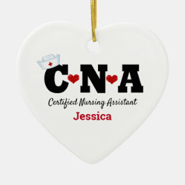 Personlig CNA Nurse jul Ceramic Ornament