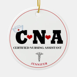 Personlig CNA Nurse jul Julgransprydnad Keramik