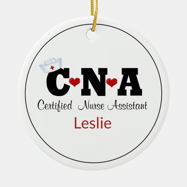 Personlig CNA Nurse jul Ornament (Framsidan)