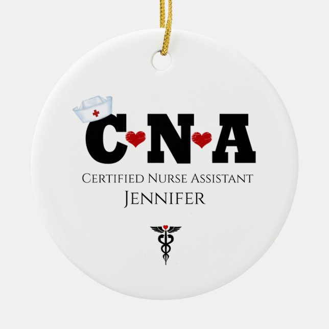 Personlig CNA Nurse jul Ornament (Framsidan)