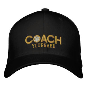 Personlig Coach Golden Snowflake Broderad Keps