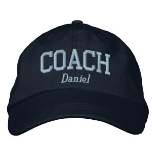 Personlig coach in Light Blue Broderad Keps