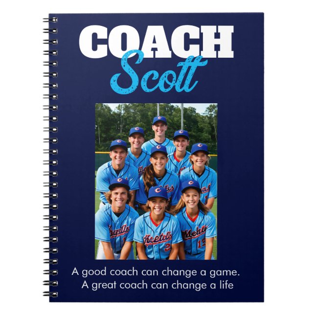 Personlig Coach namn spelare Anteckningsbok (Framsidan)