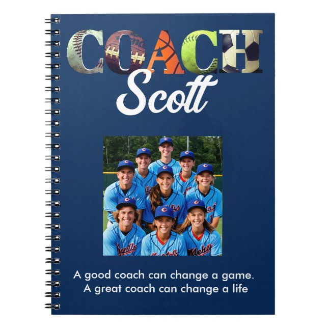 Personlig Coach namn spelare Anteckningsbok (Framsidan)