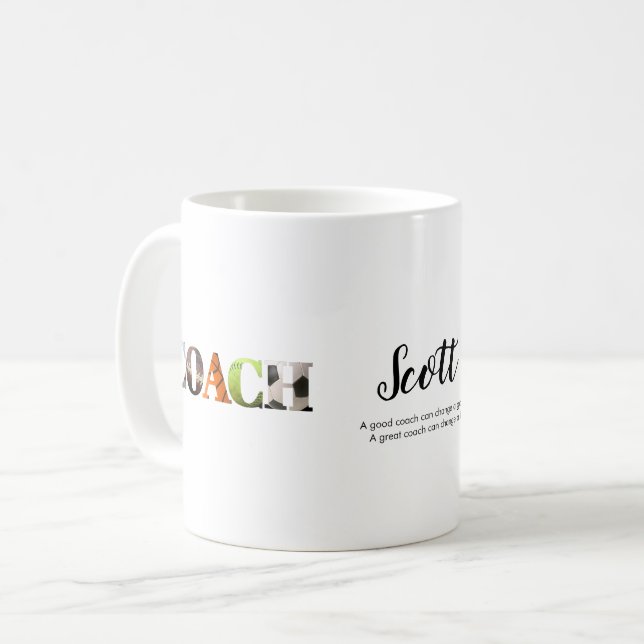 Personlig Coach namn spelare Kaffemugg (Framsida vänster)