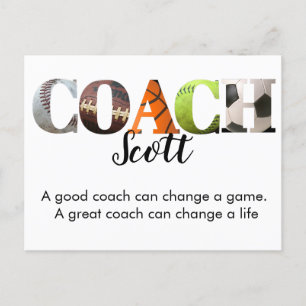 Personlig Coach namn spelare Vykort
