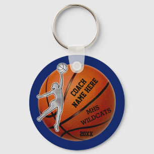 PERSONLIG Coach och/eller Basketball Team Gifts Nyckelring