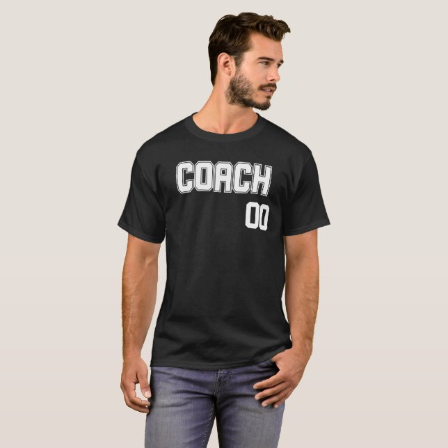 Personlig Coachs Namn och Number Jersey Stil T Shirt (Hel framsida)