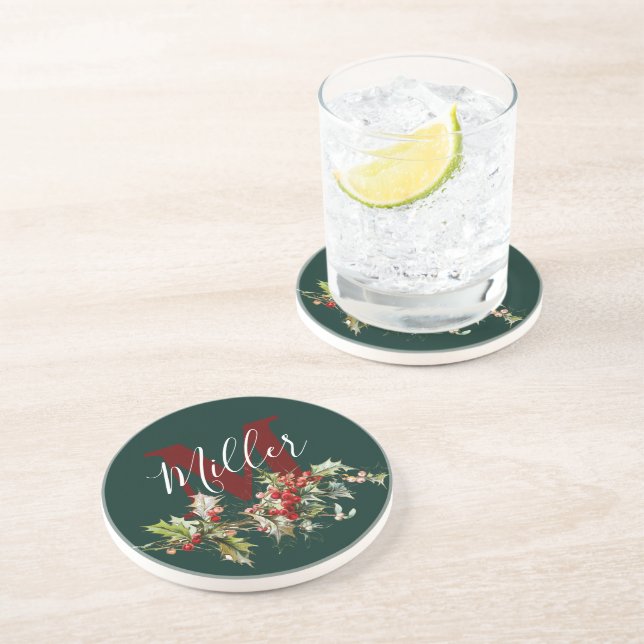 Personlig coaster med järnek och bär underlägg (Sidan)