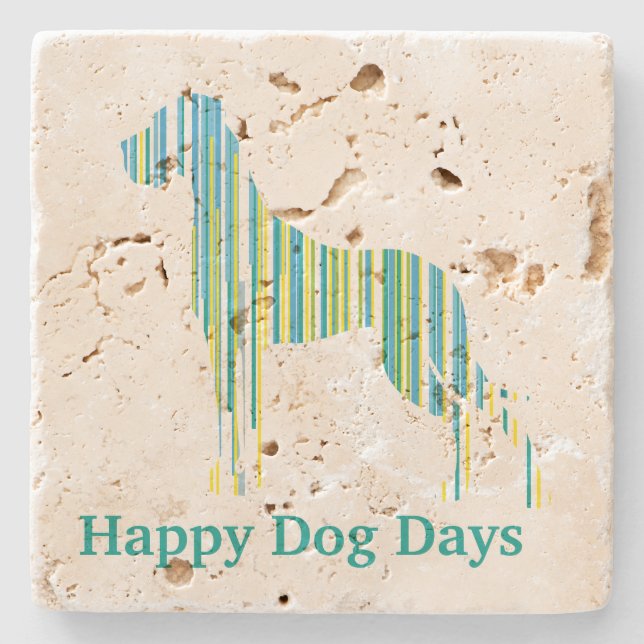Personlig coaster med modern Great Dane-illustrati Stenunderlägg (Framsidan)