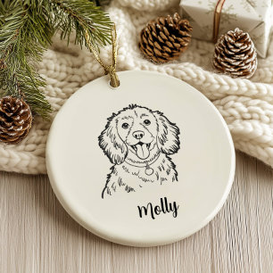 Personlig Cocker Spaniel Hund Jul Julgransprydnad Keramik