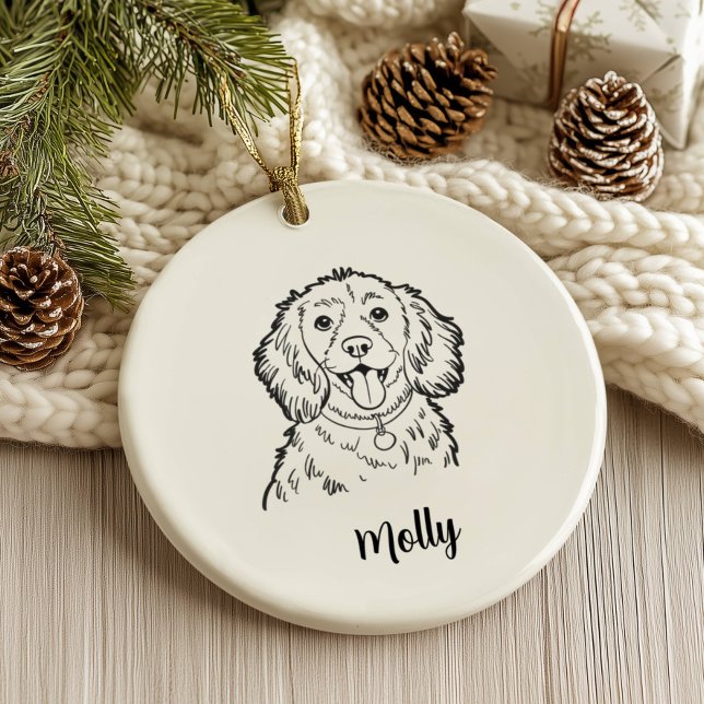 Personlig Cocker Spaniel Hund Jul Julgransprydnad Keramik (Skapare uppladdad)