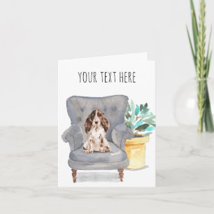 Personlig Cocker Spaniel Välkomstkort Kort