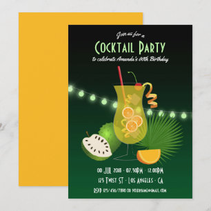 Personlig Cocktail Födelsedagsfest inbjudan