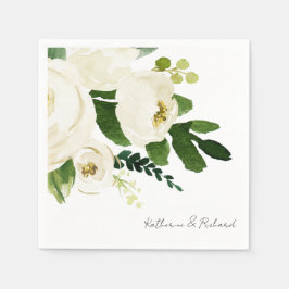 Personlig Cocktail för elegant Vit ros Pappersservett