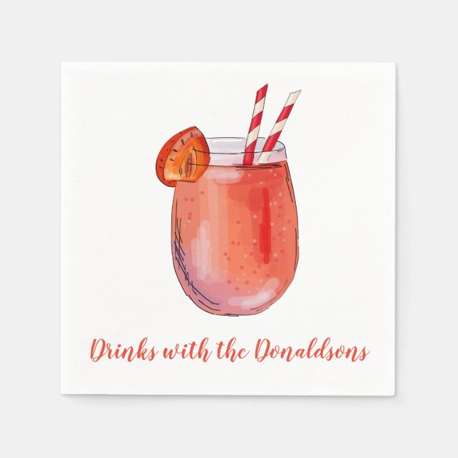 Personlig Cocktail Napkins Pappersservett (Framsidan)