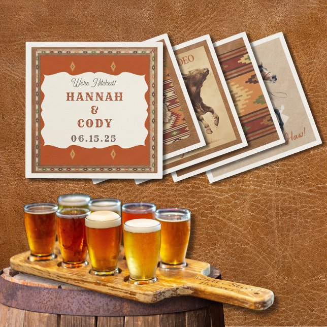 Personlig cocktailservett i Old West Frontier-stil Pappersservett (Skapare uppladdad)