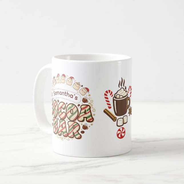 Personlig Cocoa Bar Mugg | Anpassat Namn Varm Chok (Framsida vänster)