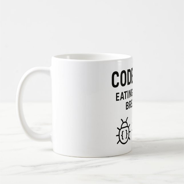 Personlig Coder Coffee Mugg - Eating Kryp for BF (Vänster)