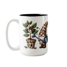Personlig Coffee Gnome Watering Plant Gift