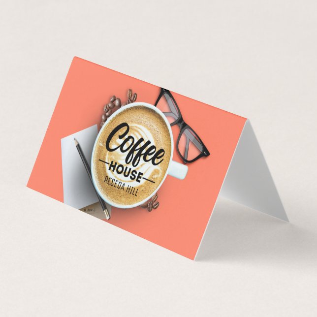 Personlig Coffee House Visitkort (Framsida)