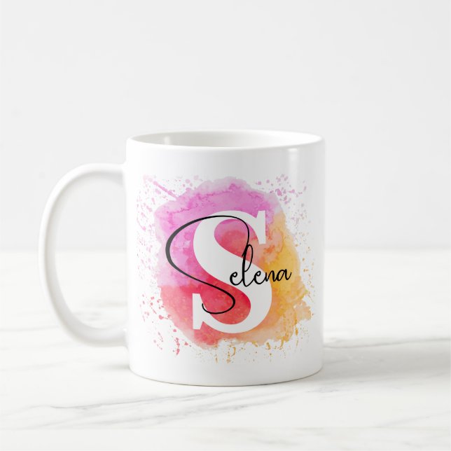 "Personlig Coffee Mugg med ditt eget namn (Vänster)