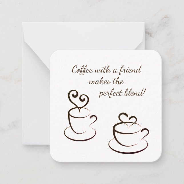 Personlig Coffee-skydd Anteckningskort (Framsida)