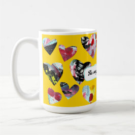 Personlig Collage Hearts Kaffemugg