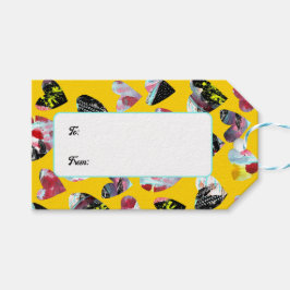 Personlig Collage Hearts Presentetikett