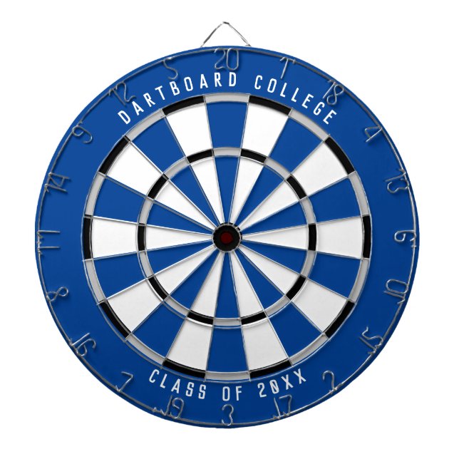 Personlig College Class of 20XX | Blå Darttavla (Framsidan)