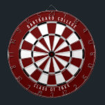 Personlig College Class of 20XX | Mörk Red Darttavla<br><div class="desc">Anpassa detta med din egen text och färg! Det exempel som visas har den översta texten "Dartboard College" och grund "Class of 20XX" med en palett med mörk red, grått, black och white färg. Det här är en underbar gåva till college studenter eller en studenten-gåva till en ny grad! Om...</div>