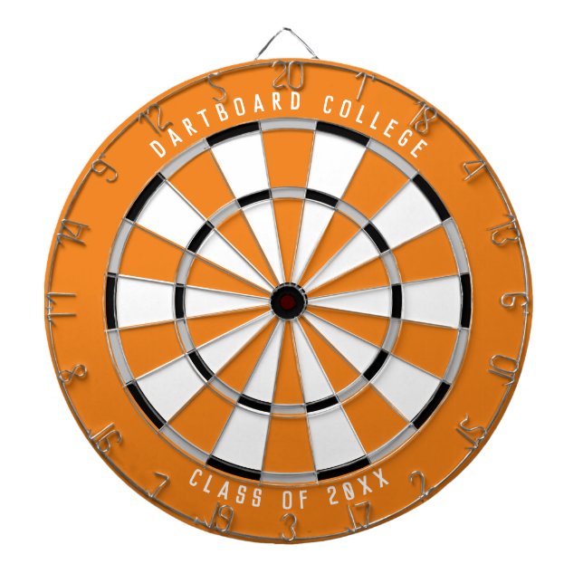 Personlig College Class of 20XX | ORANGE Darttavla (Framsidan)
