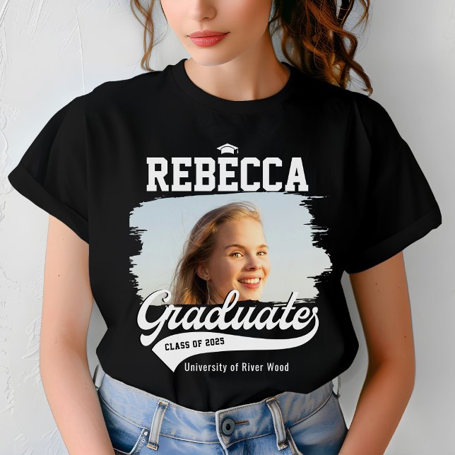 Personlig College Student Photo Studenten T Shirt (Skapare uppladdad)